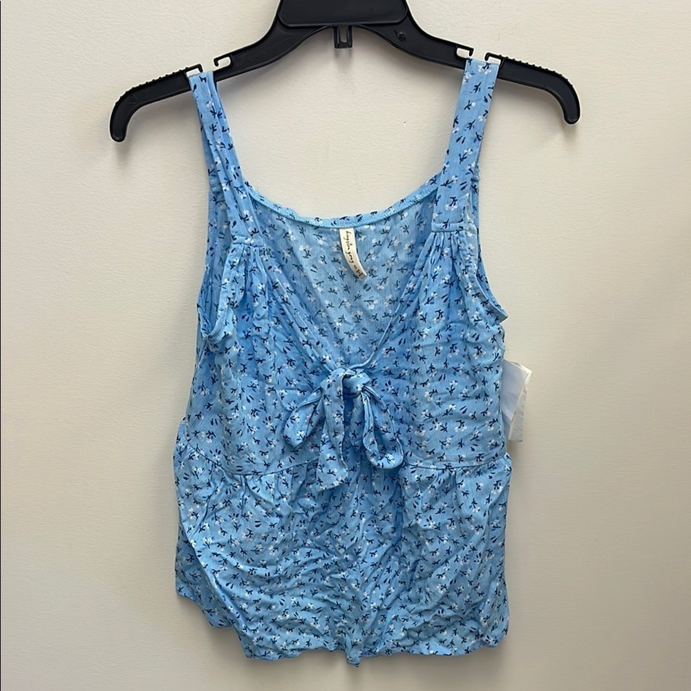 Kingston Sky Blue Floral Tank Top
